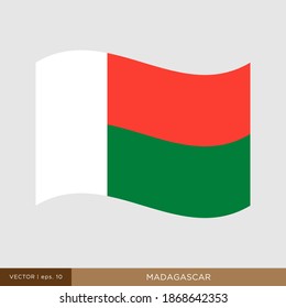 Plantilla de diseño de ilustración de vectores de bandera de Madagascar.