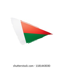 Madagascar flag, vector illustration on a white background.