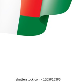 Madagascar flag, vector illustration on a white background