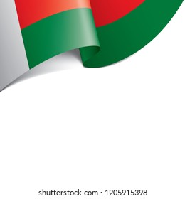 Madagascar flag, vector illustration on a white background