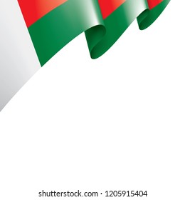 Madagascar flag, vector illustration on a white background