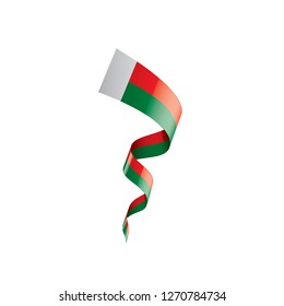 Madagascar flag, vector illustration on a white background