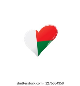 Madagascar flag, vector illustration on a white background
