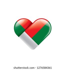 Madagascar flag, vector illustration on a white background