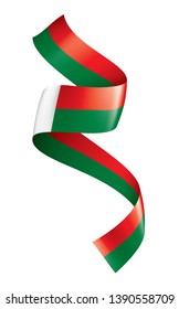 Madagascar flag, vector illustration on a white background