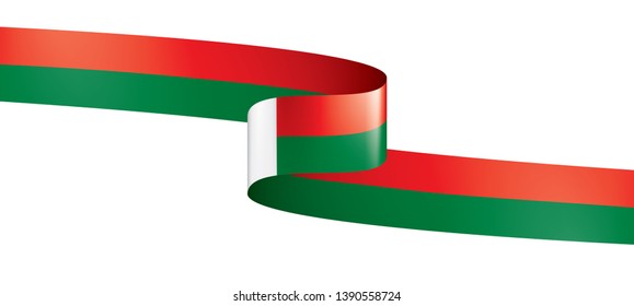 Madagascar flag, vector illustration on a white background