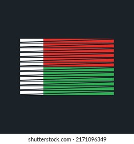 Madagaskar Flag Vektor. Nationalflagge