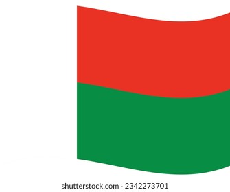 Madagascar flag. Flag of Madagascar. Madagascar flag wave