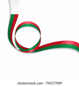 Madagascar flag wavy abstract background. Vector illustration.