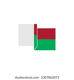 Madagascar flags icon set, Madagascar independence day icon set vector  sign symbol
