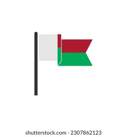 Madagascar flags icon set, Madagascar independence day icon set vector  sign symbol