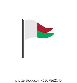Madagascar flags icon set, Madagascar independence day icon set vector  sign symbol