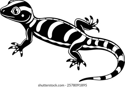 Madagascar gecko isolated on white background