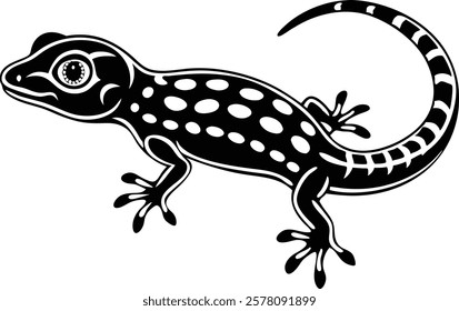 Madagascar gecko isolated on white background