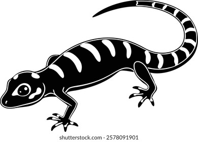 Madagascar gecko isolated on white background