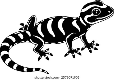 Madagascar gecko isolated on white background