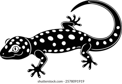 Madagascar gecko isolated on white background