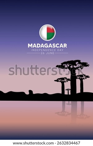 Madagascar Independence Day 26 June vector poster