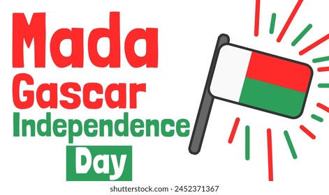 Diseño de Vector de Anuncio del día de la independencia de Madagascar
