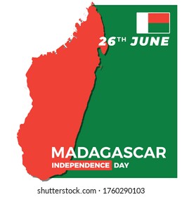 Madagascar Independence Day Celebration Creative Design Illustration Vector Template.
