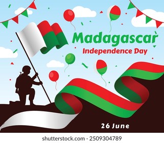 Madagascar Independence Day Celebration Creative Design Illustration Vector Template

