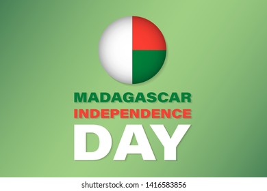Madagascar Independence Day greeting card, banner. Malagasy National Holiday 26th of June.