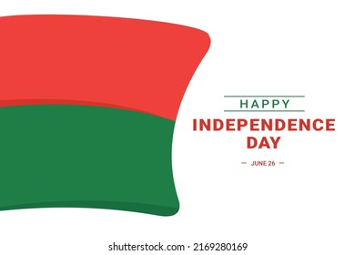 Día de la Independencia de Madagascar. Ilustración vectorial. La ilustración es adecuada para banners, volantes, pegatinas, tarjetas, etc.
