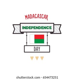 Madagascar Independence day. Vector illustration.