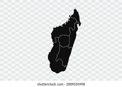  Madagascar map black Color on Backgound png