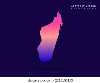 Madagascar map of Colorful gradient style vector Illustration.