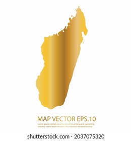 Madagascar map High Detailed on white background. gold gradient color. Abstract design vector illustration eps 10