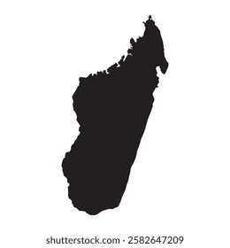 Madagascar Map Icon Element Illustration Design