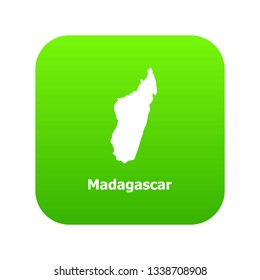 Madagascar map icon. Simple illustration of madagascar map vector icon for web