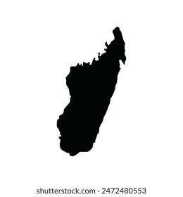 Madagascar map icon symbol design