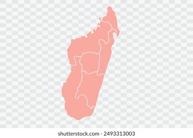 Madagascar Map salmon Color Background quality files png
