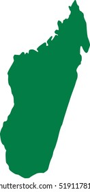 Madagascar Map silhouette