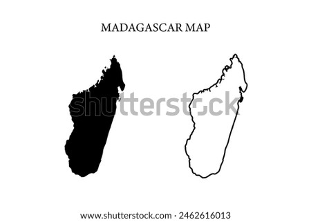 Madagascar region country map vector