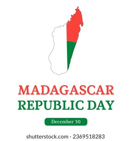 Madagascar Republic Day December 30th vector illustration design with map