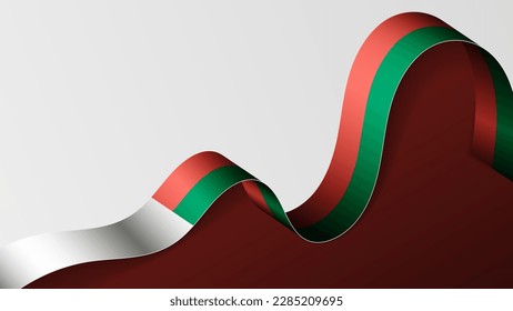 Fondo de la bandera de Madagascar. Elemento de impacto para el uso que desea hacer de él.