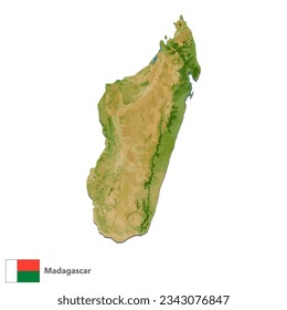 Madagascar Topography Country  Map Vector
