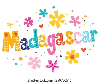 Madagascar vector lettering decorative type