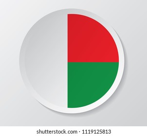 madagaskar flag in circle shape