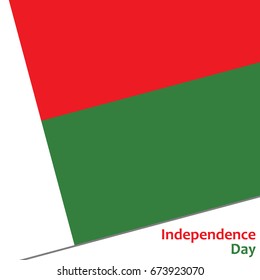 Madagaskar independence day with flag vector illustration for web