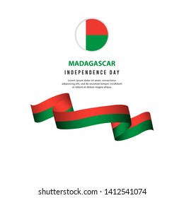 Madagaskar independence day vector template. Design for banner, greeting cards or print.