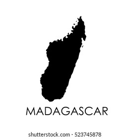 Madagaskar map in white background