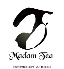 Madam Tea icon use to cafe, coffe shop, beverage business, etc