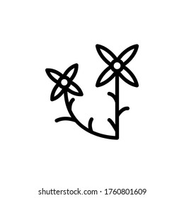 Madder flower icon. Simple line, outline vector elements of botanicals icons for ui and ux, website or mobile application