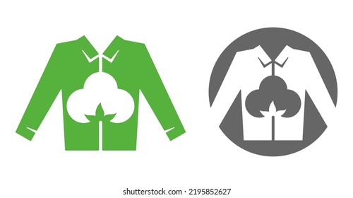 Hecho con un icono plano de 100 algodón. Ciento por ciento de material natural de la etiqueta adhesiva textil para la marca textil respirable natural