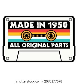 Made In 1950 All Original Parts Cassette Tape