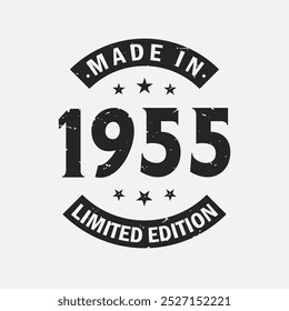 Feito em Edição Limitada de 1955. Camiseta Vintage 1955 aniversário